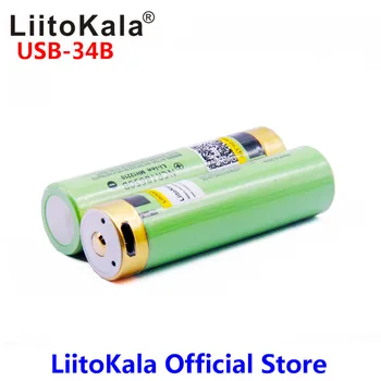 Karšto 6PCS LiitoKala USB 18650 3400mAh 3.7 V, Li-ion Rechargebale baterija Su LED Indikatorius DC-Įkrovimas