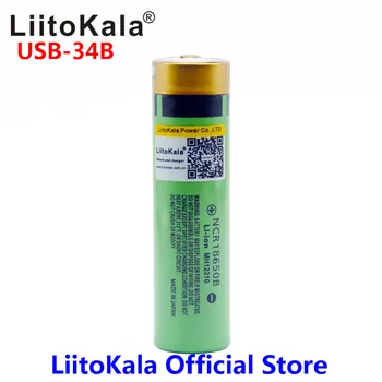 Karšto 6PCS LiitoKala USB 18650 3400mAh 3.7 V, Li-ion Rechargebale baterija Su LED Indikatorius DC-Įkrovimas