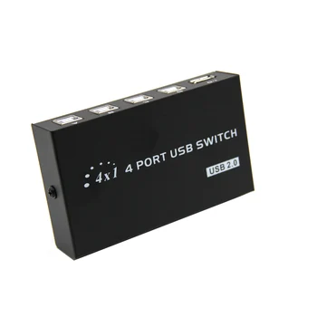 Karšto Pardavimo USB 2.0 4 Port Akcijų Pasidalijimo Jungiklis Switcher Išrinkimo Lange Centru, PC Skeneris, Spausdintuvas