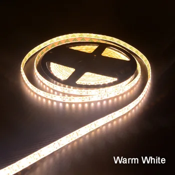 Karšto Parduoti ! Atsparus vandeniui 3528 LED Šviesos Juostelės 12V Juostelės Juosta 5m 120led/m Šiltai Balta Šalta Balta LED juostele Fiexble Šviesos Juostelės