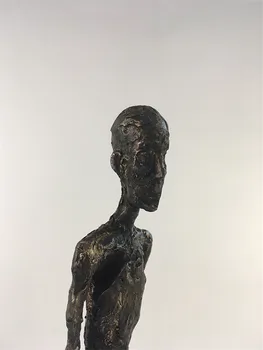 Karšto Rankų darbo Amatų Žalvario Pobūdžio Statula Pėsčiomis žmogus, Asmuo, Vienišų Walker Giacometti Skulptūra Namų Puošybai Biuro dekoras