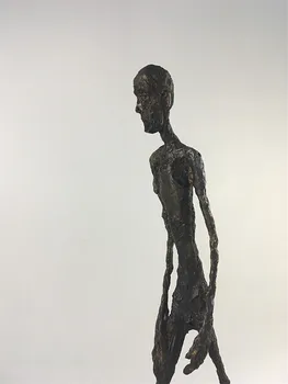 Karšto Rankų darbo Amatų Žalvario Pobūdžio Statula Pėsčiomis žmogus, Asmuo, Vienišų Walker Giacometti Skulptūra Namų Puošybai Biuro dekoras