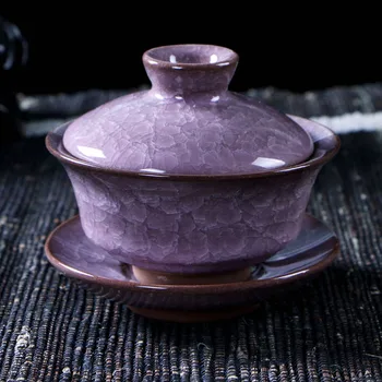 Kavos, arbatos rinkiniai ledo plyšių keramikos arbatinukas gaiwan arbatos puodelio kinijos kung fu arbatos rinkiniai
