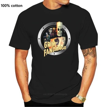 Kazzar Vyrų Grim Fandango Remastered Marškinėliai 2019 Naujas Trumpas Rankovės Atsitiktinis Marškinėliai Tee