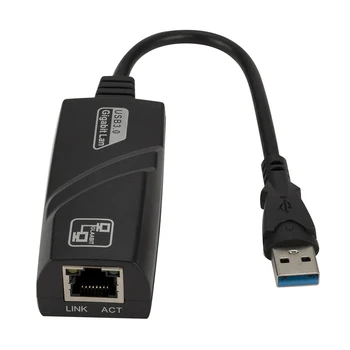 Kebidu USB Ethernet Adapter Tinklo plokštė USB 3.0 RJ45 Lan, Gigabit ethernet Interneto 10/100/1000 Mbps Kompiuterių 