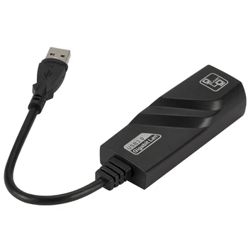 Kebidu USB Ethernet Adapter Tinklo plokštė USB 3.0 RJ45 Lan, Gigabit ethernet Interneto 10/100/1000 Mbps Kompiuterių 