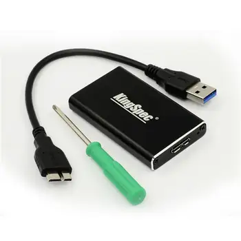 KingSpec mSATA SSD USB 3.0 Išorinis Black HDD Talpyklos HD Kietojo disko Disko Dėžutės Saugojimo Bylos Adapteris Tinka 30mm*50mm mSATA SSD