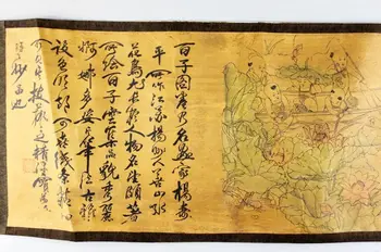 Kinų Senovės nuotrauką šilko popieriaus 100 Vaikų Skaičius Pažymėkite tapyba.