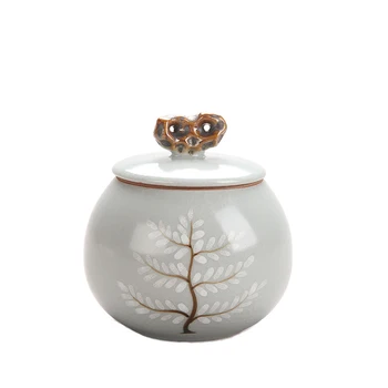 Kinų stiliaus keramikos arbata gali uždaromos mini nešiojamų kelionių arbatos dėžutė pakavimo puer oolong arbata maisto produktų laikymo jar filtras arbatos caddy