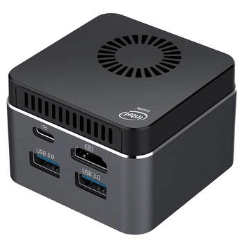 Kišenėje Mini PC Intel Celeron N4100 8GB LPDDR4 128GB SSD Windows 10 2.4 G/5.0 G WiFi, Bluetooth 4.2 HDMI 2.0 4K 60Hz Tipas-C 2xUSB3.0