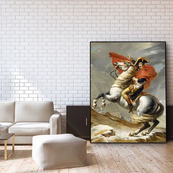 Klasikinio Napoleonas Bonapartas Portretas Arklių Aliejaus tapybos Drobės Plakatus Spausdina Sienos Meno Nuotrauką Kambarį Namų Dekoracijos
