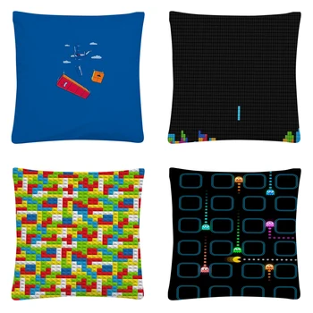 Klasikinis Žaidimas Tetris Modelį, Trumpas, Minkštas Pliušinis Pagalvėlė Padengti Pagalvės užvalkalą Namų Sofos, Automobilių Puošimas Užvalkalas 45X45cm