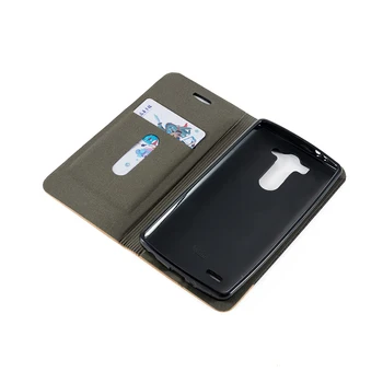 Knygos Atveju LG G3 Mini Flip Telefono dėklas Odinis Piniginės Atveju LG G3 Įveikti G3S D722 D725 D728 D724 Verslo Atveju Silikono Padengti
