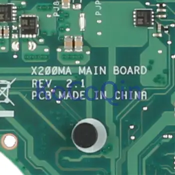 KoCoQin X200MA Nešiojamojo kompiuterio motininė plokštė, Skirta ASUS F200M X200M X200MA N2840 4GB Mainboard Core SR1YJ Celeron REV:2.1