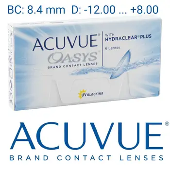 Kontaktiniai lęšiai Acuvue Oasys su hydraclear plus 