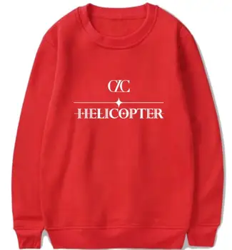 Kpop clc naują albumą sraigtasparnis patį spausdinimą, o kaklo megztinis hoodies unisex mados fleece loose palaidinukė 5 spalvų