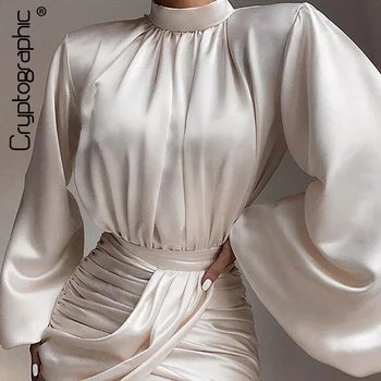 Kriptografijos Juoda Burbulas Ilgomis Rankovėmis Mini Suknelės Golfo Šalies Naktinis Klubas Elegantiškas Bodycon Suknelė 