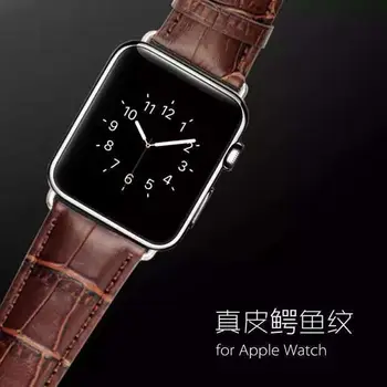 Krokodilas natūralios Odos Dirželis Apple Watch Band 42MM 44 38 40mm, iWatch se Sagtis Serijos 6/5/4/3/2/1
