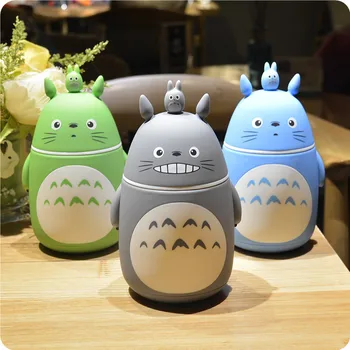 Kūrybos Mielas Totoro Nešiojamų Termosas Animacinių filmų Vandens Puodelį Anime Termos Taurė ir Puodelis Nerūdijančio Plieno termosai Butelis