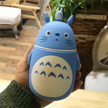 Kūrybos Mielas Totoro Nešiojamų Termosas Animacinių filmų Vandens Puodelį Anime Termos Taurė ir Puodelis Nerūdijančio Plieno termosai Butelis