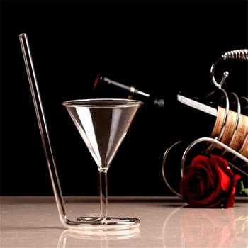 Kūrybos Sraigtinė Spiralė Šiaudų Molekulinė Kokteilis Stiklo Baras Šalies Vynas, Skaidrus Stiklas Martinio Šampano Stiklo Vyno Taurė Žavesio