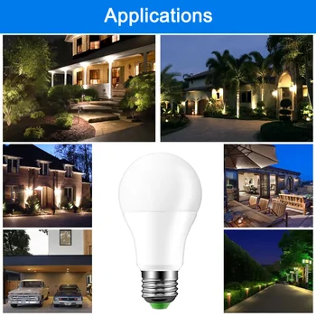 LED Nakties Šviesos Sutemų iki Aušros Lemputė 8W E27 Smart Šviesos Jutiklis Lemputė AC85-265V Automatinis įjungimas/išjungimas vidaus/Lauko Apšvietimo Lempos