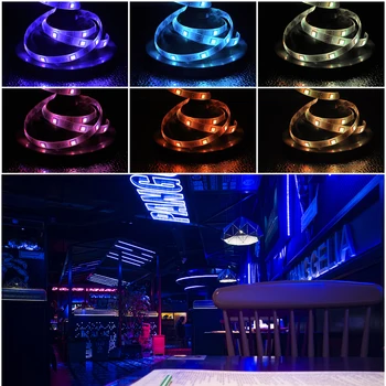 LED Šviesos Juostelės IR luces RGB 5050 Vandeniui Lanksti Lempa Juostos juostos Su Diodų Juosta fita led kalėdoms