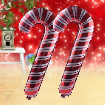 LETAOSK 6pcs Didelis Energingas Linksmų Kalėdų Saldainiai Cukranendrių Animacinių filmų Kalėdų Folija Balionas Apdaila Namo Šalis Gimtadienio, Vestuvių Dekoravimas
