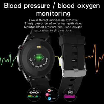 LIGE Naujas Vyrų Smart watch širdies ritmas, Kraujo spaudimas vandeniui sporto žiūrėti Fitness tracker, Skirtų 