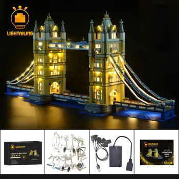 LIGHTAILING LED Šviesos Rinkinys Architektūros Londono Tauerio Tilto Apšvietimo Komplektas Suderinama Su 10214 (neįeina Modelis)