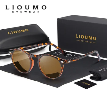 LIOUMO Prekės Apvalūs Akiniai nuo saulės Moterims, Klasikinis Ultralight TR90 Dizaino Poliarizuota Vairavimo Akinius Vyrų Retro Akiniai oculos de sol