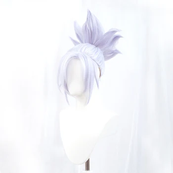 LOL Suskaldytas Dvasia Žiedai Šviesiai Violetinės spalvos plaukai surišti į uodegą Sintetinių Plaukų Karnavalas Helovinas Šaliai Vaidmuo Žaisti Cosplay Perukai+ Nemokamas Perukas Bžūp