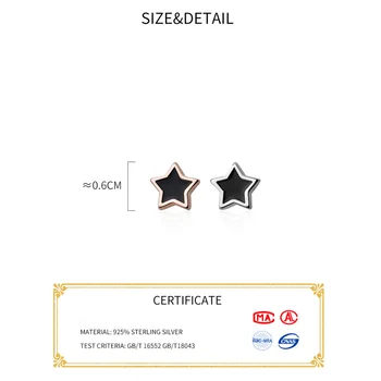 La Monada Star Earings Smeigės 925 Sterlingas Sidabro Fine Jewelry Minimalistinio Gražus Stud Auskarai Moterims, Sidabras 925 Korėjos