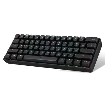Laidinio Žaidimų Mechaninė Klaviatūra Su apšvietimu 61 klavišų Mėlyna Raudona Jungiklis RGB Spalvų 2.4 G Wireless keyboard