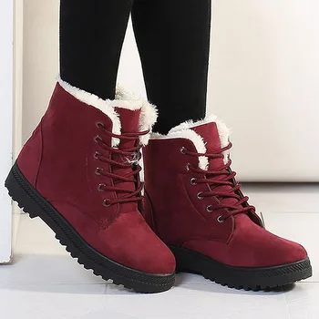 Laisvalaikio bateliai moteris šiltos žiemos sniego batai moterims, batai 2021 kietas lace-up sneakers moterų batai aikštėje kulno ponios batai
