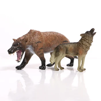 Laukinės Miško Gyvūnų Vilkas Modeliai Modeliavimo Plastiko Figūrėlės Veiksmų Skaičiai PVC Kolekcija Vaikams, žaislai