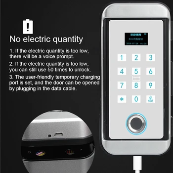 Lauko vandeniui stumdomas duris, biometrinių stiklo durų užraktas keyless elektroninį pirštų atspaudų, su touch klaviatūra smart card doorlock