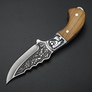 Lauko šalto plieno peilis tiesiai peilis kempingas medžioklės peilis skirtas savigynai wilderness išgyvenimo peilis