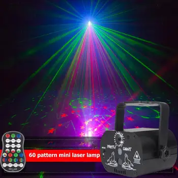 Led Disco Šviesos Scenos Šviesos Balso Kontrolės Muzikos Lazerinius Projektorius, Šviesos 60 Modeliai RGB Poveikis Lempa USB Įkrauti Šalies Rodyti