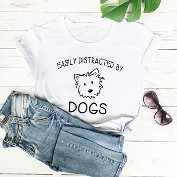 Lengvai atitraukė šunų atspausdinta marškinėliai juokingas šuo mama, medvilnės marškinėliai šuo mama marškinėliai naminių gyvūnėlių mylėtojas gyvenimas tee dovana naminių gyvūnėlių mylėtojai