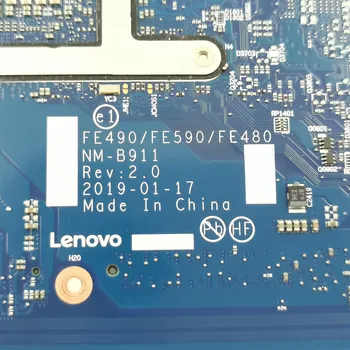 Lenovo Thinkpad E490 E590 Nešiojamas Plokštė 5B20V81842 FE490 FE590 FE480 NM-B911 W/ SRFFW i7-8565U HD620 testuotas darbo