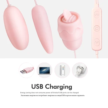 Liežuvio Vibratorius USB Power Oralinis Seksas Lyžis Klitorio Stimuliatorius Vibruojantis Kiaušinis G-taško Masažą, Vibratorius, Sekso Žaislai Moterims, Sekso Parduotuvė