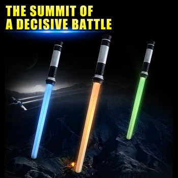 Lightsaber žaislai vaikams saber oyuncak Šviesos Jedi Sabre Lazerinis Kardas šviesos diodas Mirksi Lightstick švyti tamsoje