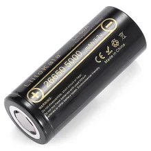 LiitoKala lii-50A 26650 5000mah ličio baterija 3.7 V 5000mAh 26650 įkrovimo baterija (akumuliatorius 26650-50A tinka flashligh NAUJAS