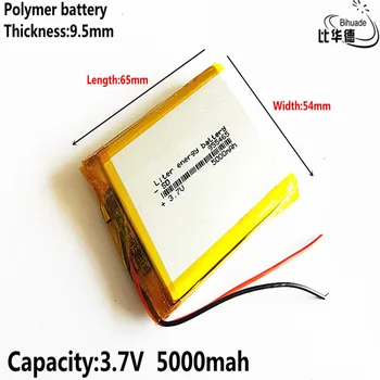 Litro energijos baterija 3.7 V,5000mAH 955465 Polimeras ličio jonų / Li-ion baterija tablet pc BANKAS,GPS,mp3,mp4