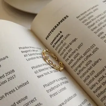 LouLeur Originali 925 Sidabro Cirkonis Žiedai Elegantiškas Vestuves Aukso Atidaryti žiedai Moterų Mados Bauda Prabangūs Papuošalai Moterų Dovanos