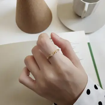 LouLeur Originali 925 Sidabro Cirkonis Žiedai Elegantiškas Vestuves Aukso Atidaryti žiedai Moterų Mados Bauda Prabangūs Papuošalai Moterų Dovanos