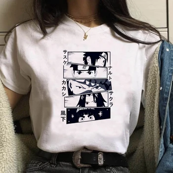 Luslos moteriški marškinėliai Naruto Uchiha Itachi Vasaros Harajuku Japonų Anime Juokinga Atspausdintas Trumpas Rankovės marškinėliai Streetwear T-shirt