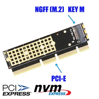 M. 2 NGFF NVMe SSD Į PCIE 3.0 X16/X8/X4 adapteris su heatsink už 1U/2U serverio ir žemas profilis PC