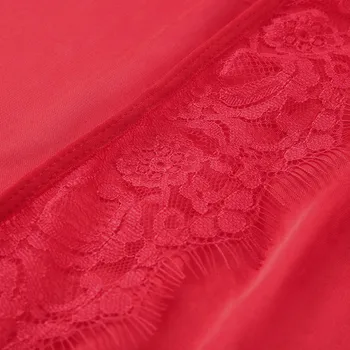 Mados Moterų Rudenį Atsitiktinis Nightgowns Kietas Devynių minučių-Minkštas Homewear Kieta Moteris Nightgownssleeve Nėrinių Sujungimas Sleepwear
